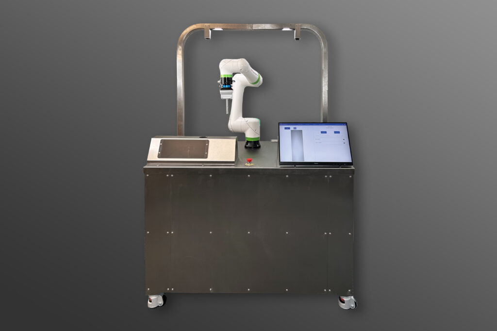 AIロボット外観検査機の正面写真